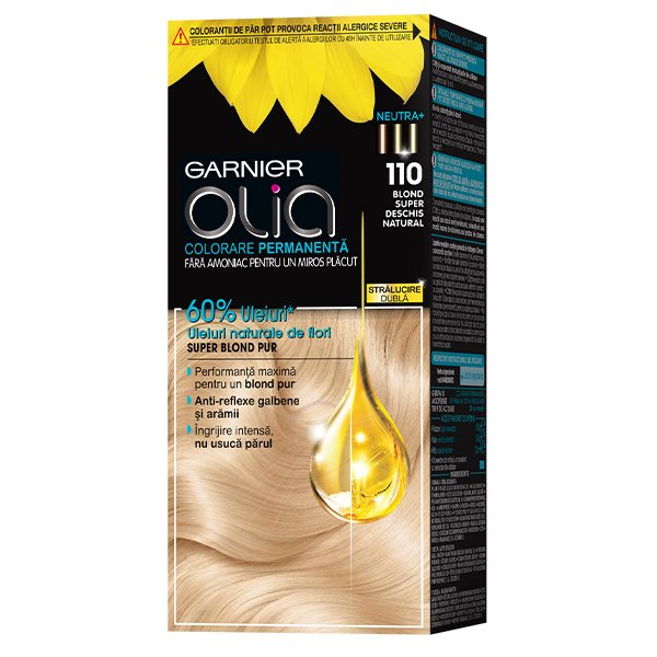 Olia Haarfarbe Nr. 110 Super Blond Superlight – Einfärbeset Für Hellstes Blond, Pflegende Formel
