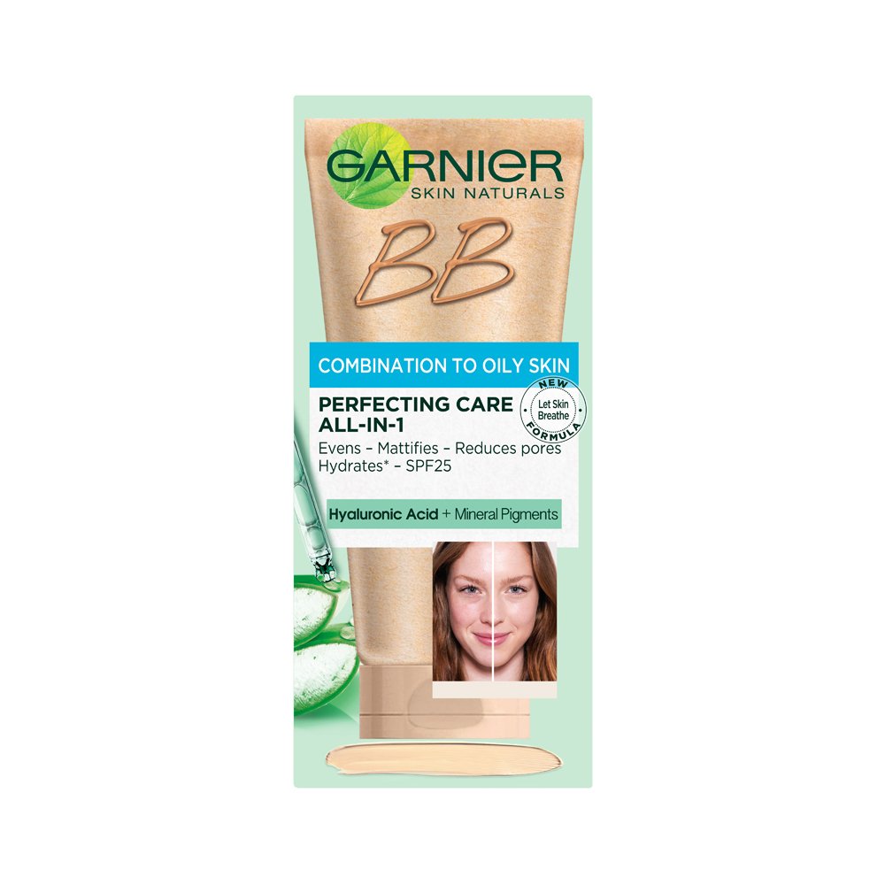 crema bb garnier skin naturals multifunctionala pentru ten mixt si gras
