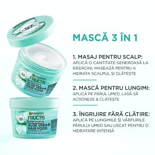 Masca Fructis Hair Food Aloe Vera pentru scalp si par uscat