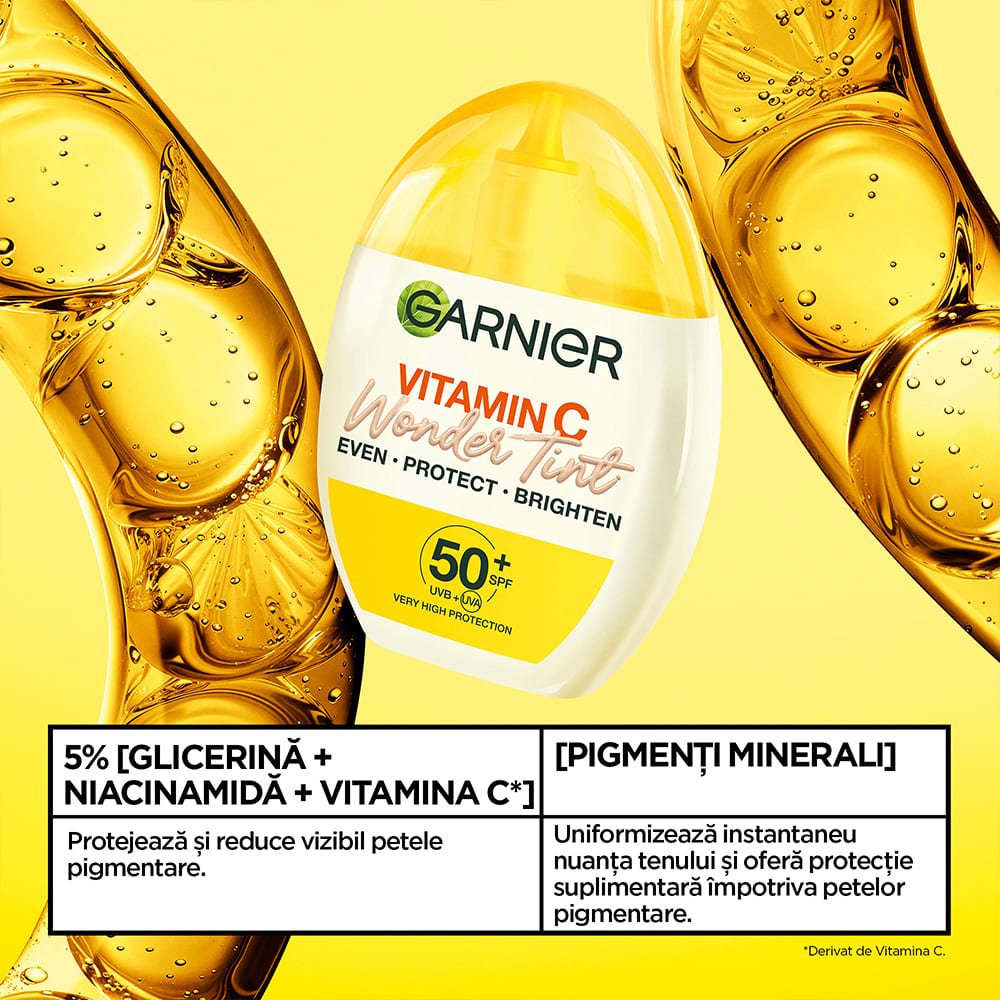 Fluid nuantator cu Vit. C, SPF50+ Wonder Tint Light