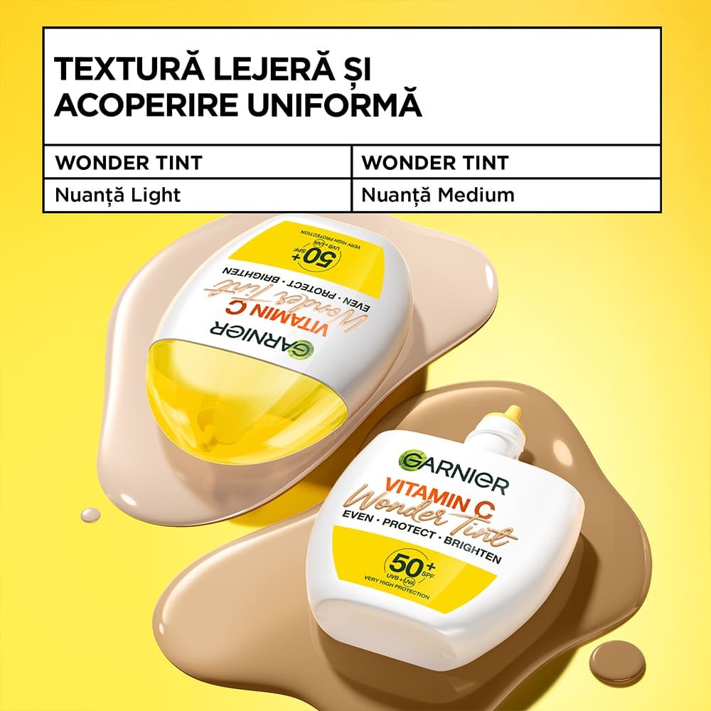 Fluid nuantator cu Vit. C, SPF50+ Wonder Tint Light